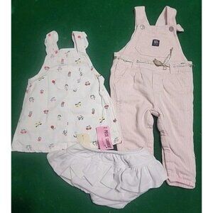 3 Pieces‎ 9month NWT Ralph LAUREN BLOOMER SKIRT CARTERS Overall Dress OshK Girl